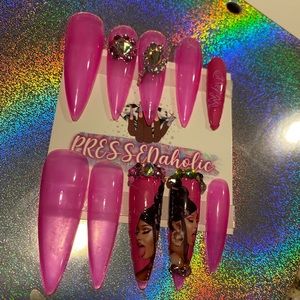 XXL STILETTOS press on WAP set size medium